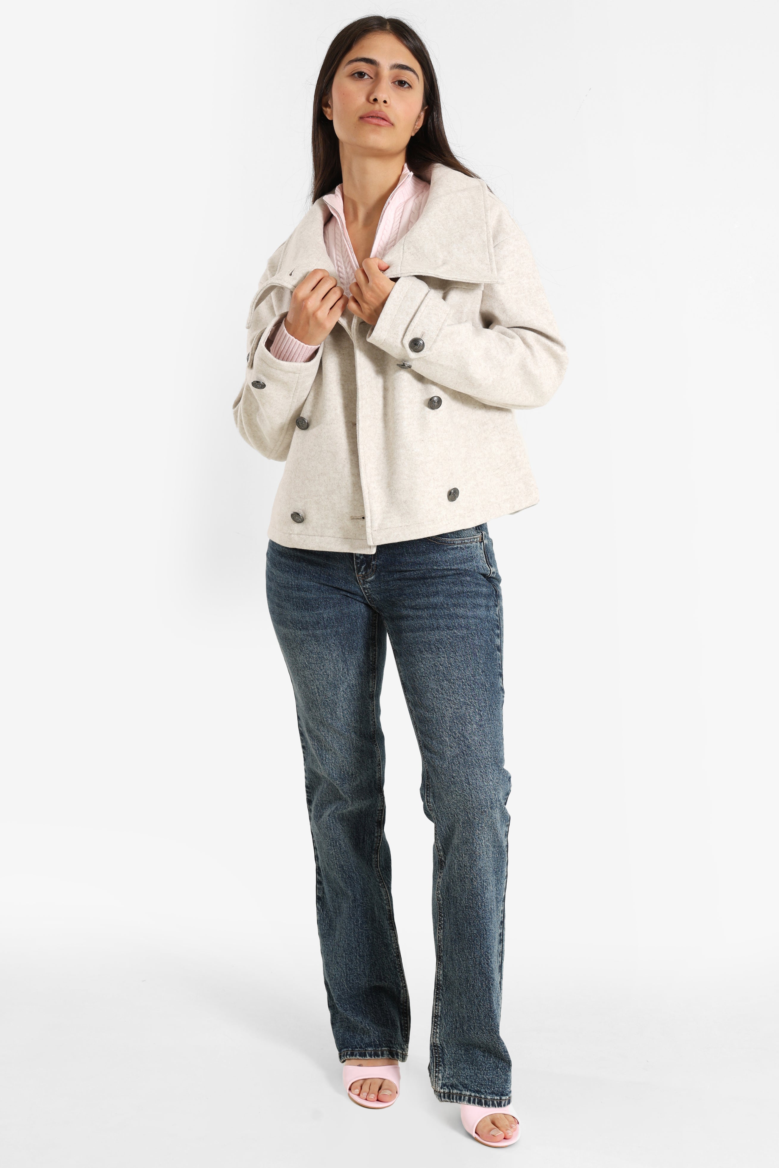 Short coat - Beige chiné