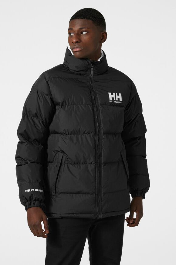 Wattierte Wendejacke - Schwarz + Weiss