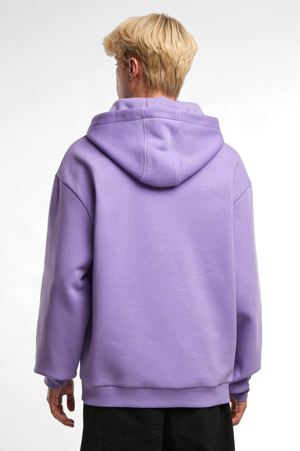 Fluffy Kapuzensweatshirt - Electriclilac