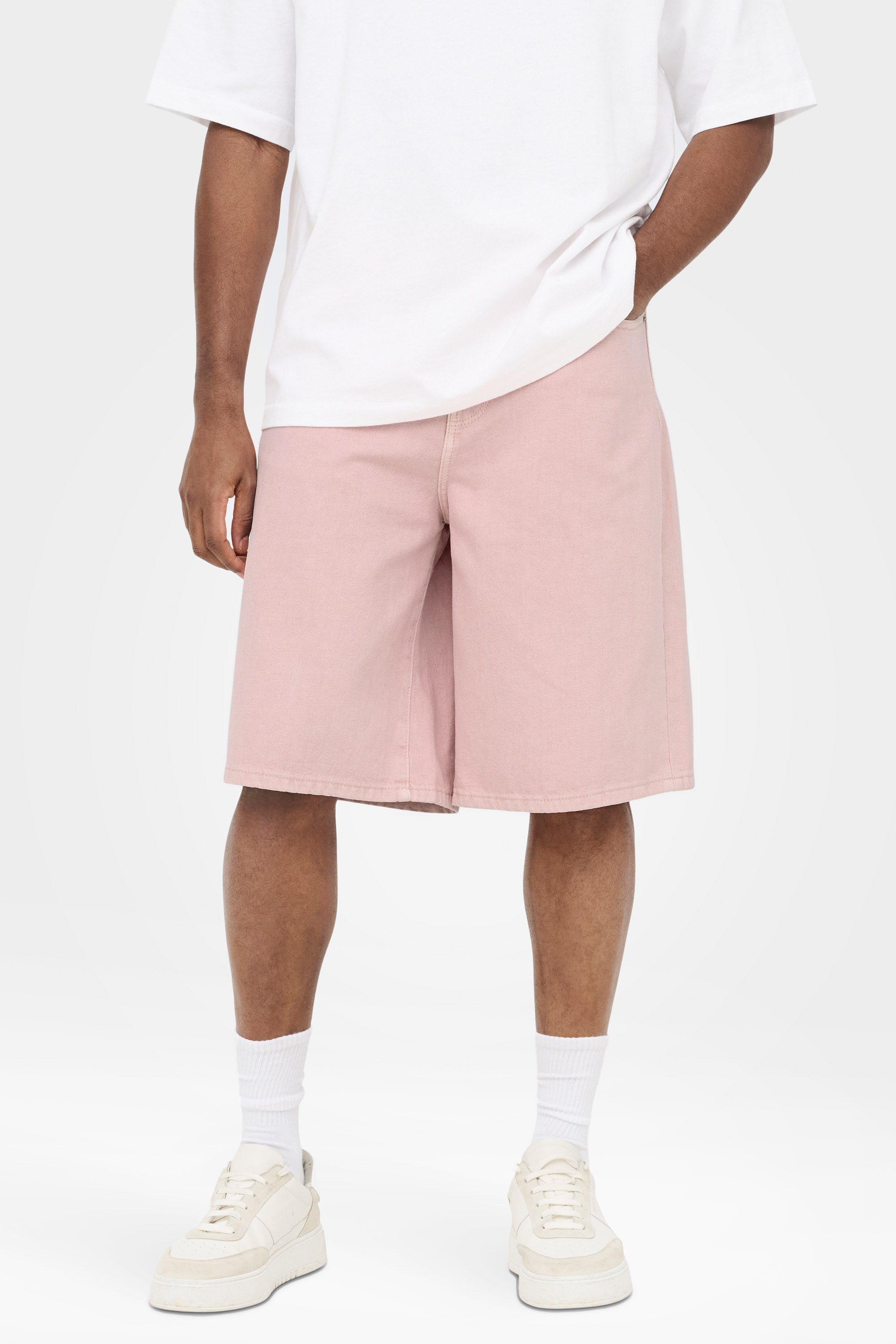 ONSCARL denim bermuda shorts - Veiled Pink