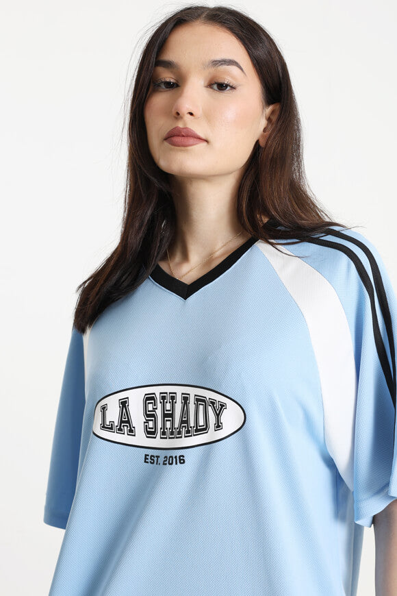 Mesh oversize T-shirt - light blue
