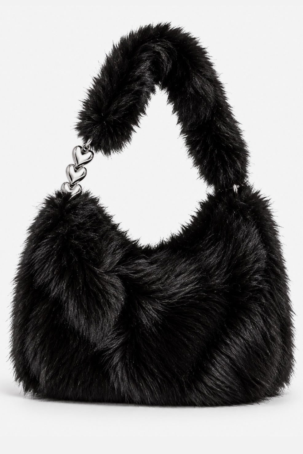 Synthetic fur handbag - Black