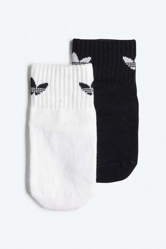 Anti-slip double pack of socks - Black + White