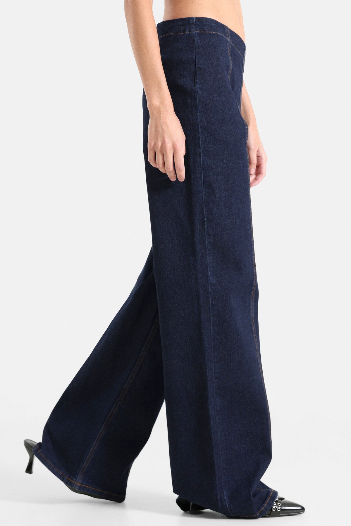Palazzo fit jeans - Bleu foncé