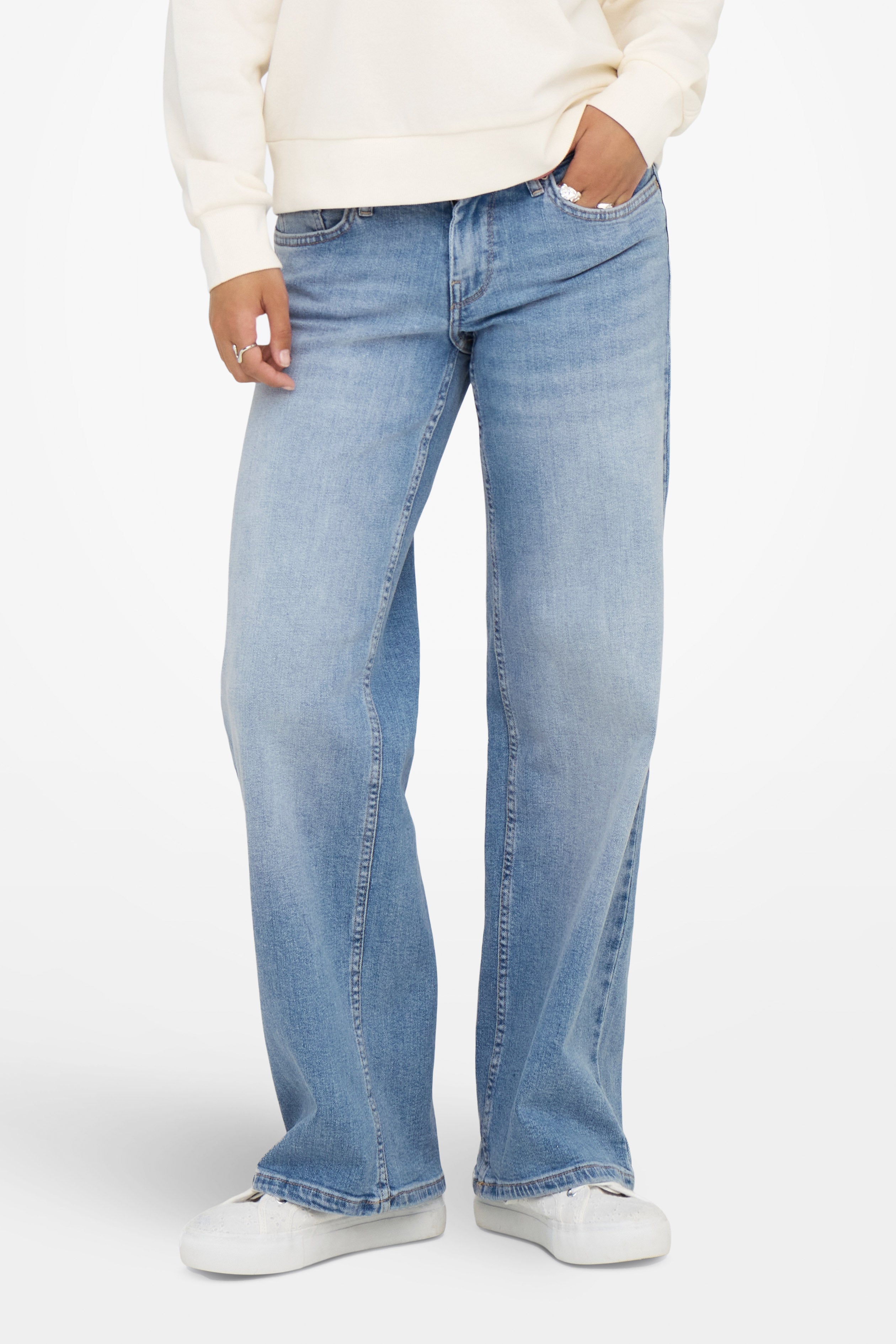 ONLJUDY-O Wide Leg Jeans - Light Blue Denim