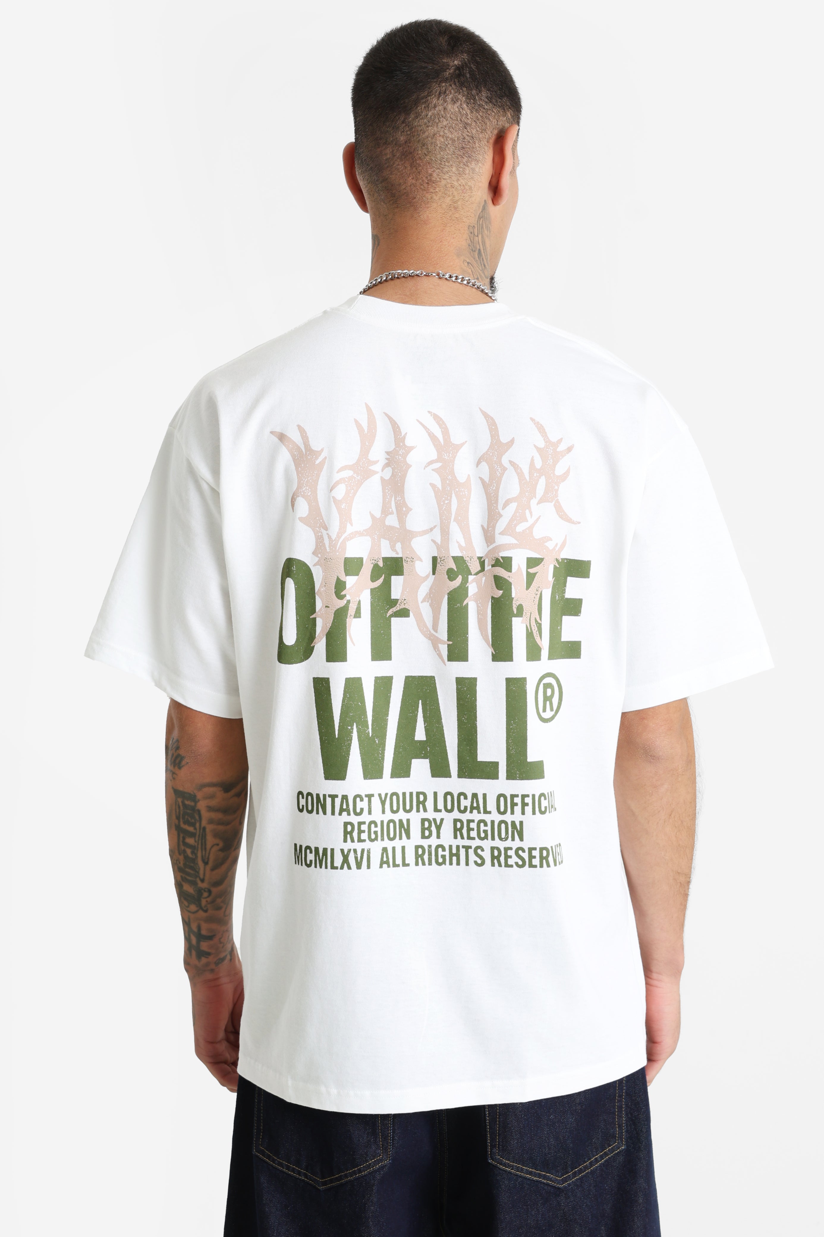 Metal Wall Oversize T-Shirt - White