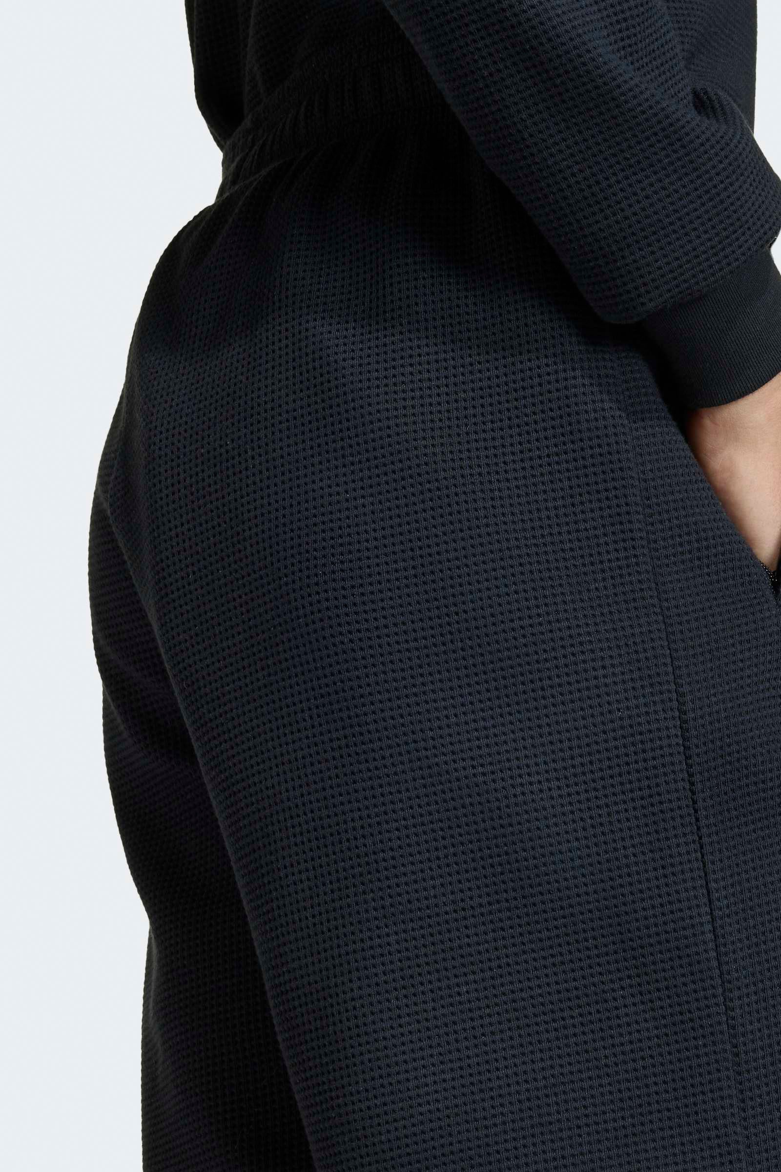 Waffle fabric shorts - Black