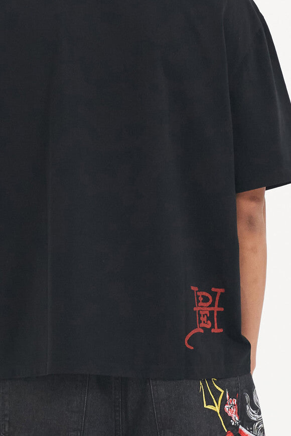 Snake and Skull Fire T-Shirt - Black