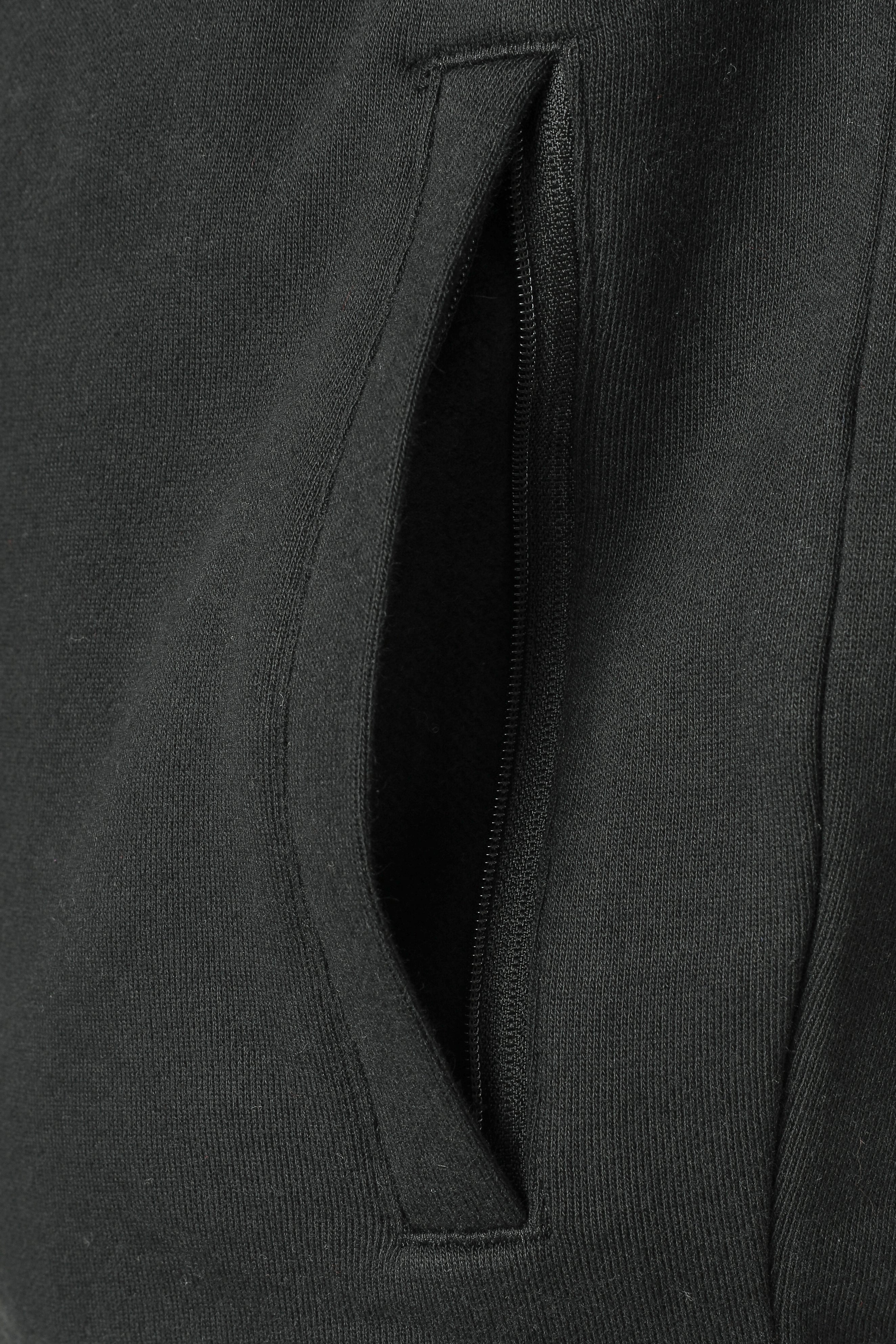 Hooded sweat jacket - Black