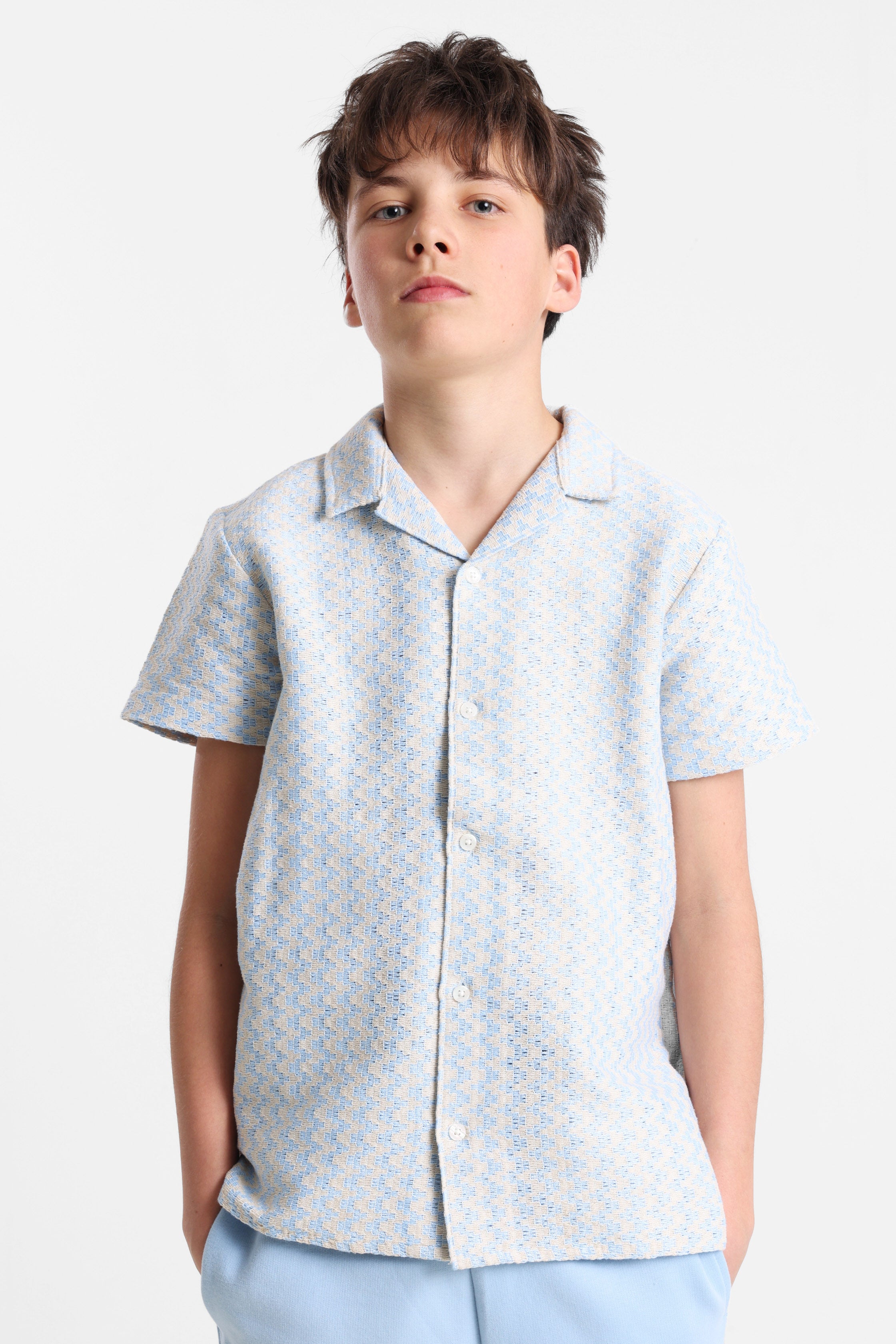 JORMONTAUK crochet shirt - Cashmere Blue