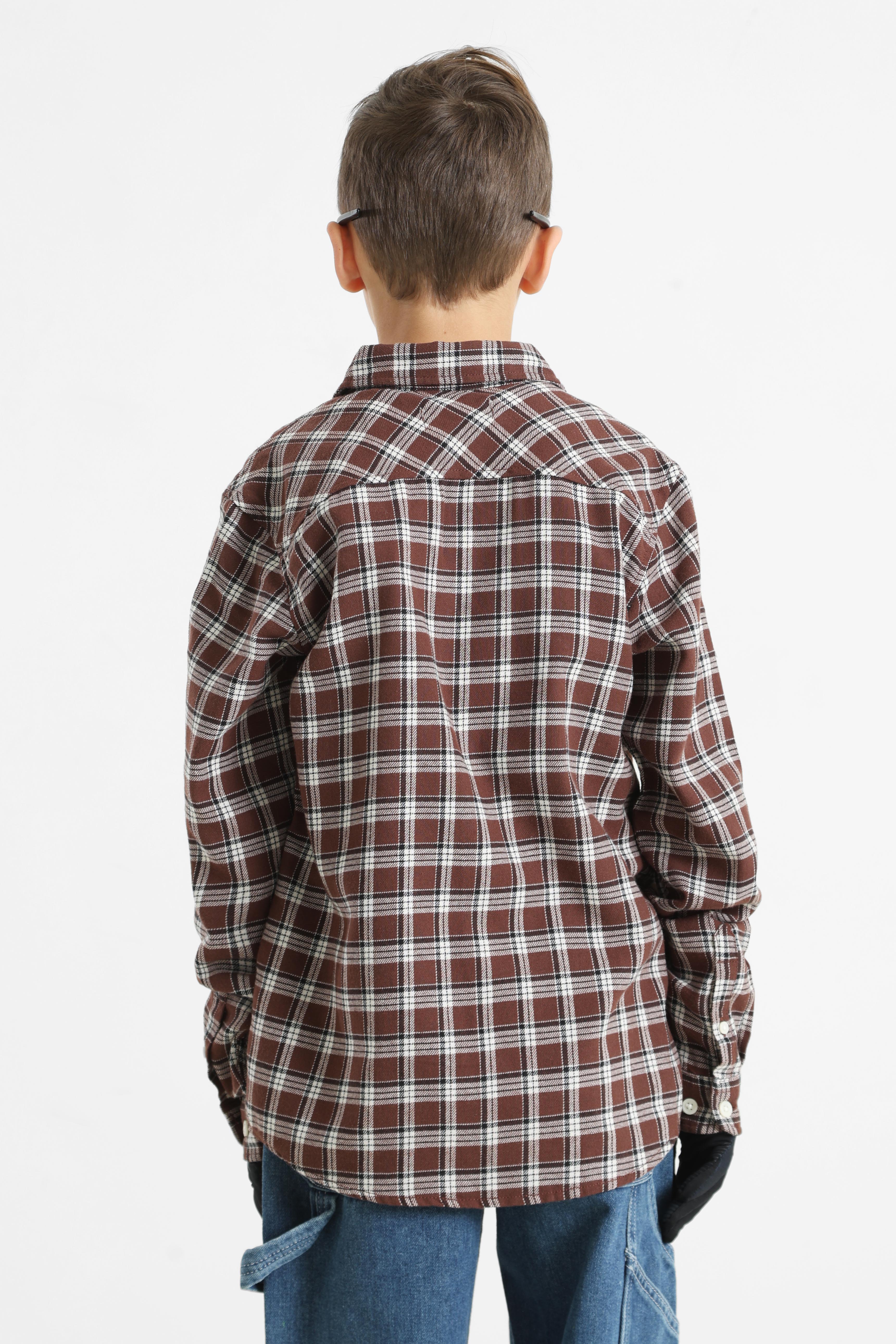 JORJOSHUA camicia a quadri - Deep Mahogany