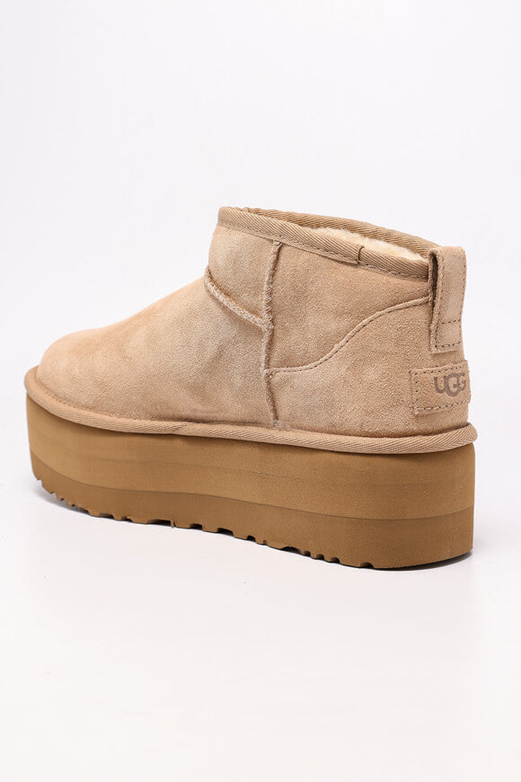 Classic Ultra Mini gefütterte Plateau Stiefelette - Sand