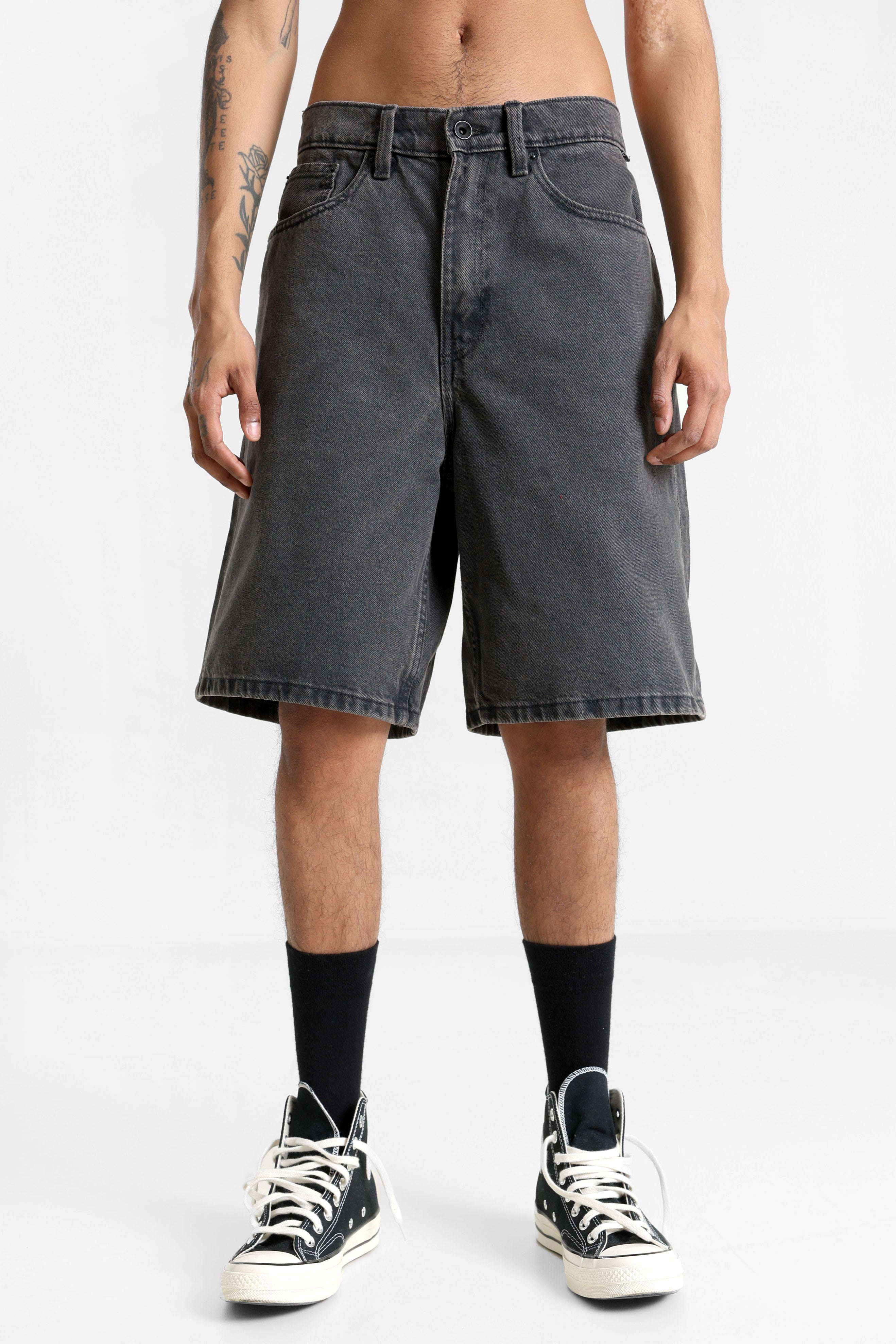 Check-5 bermuda en jean baggy fit - Washed Black