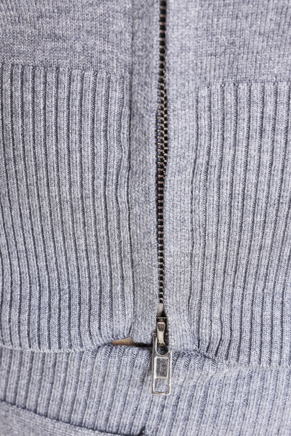 Crop Strickjacke - Grau