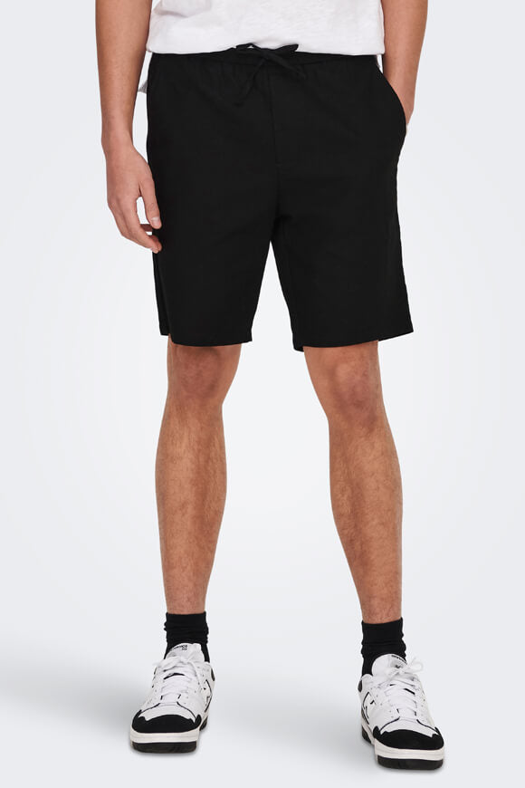 ONSLINUS short en lin - Black