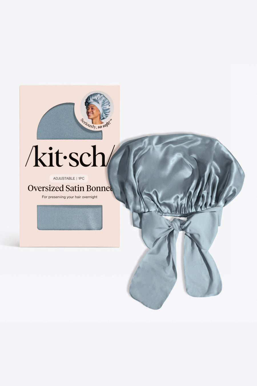 Bonnet de nuit ample en satin - Blue