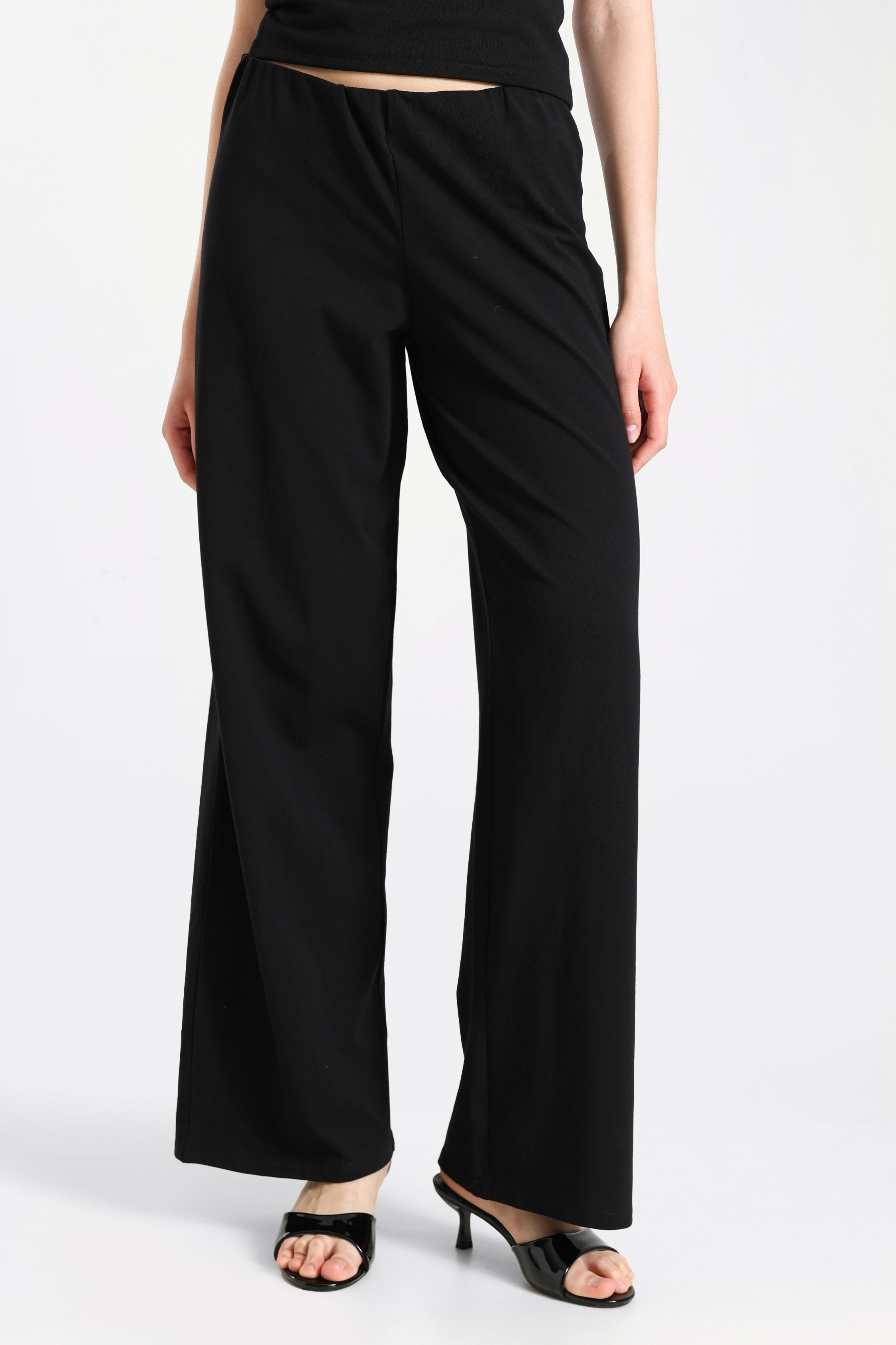Fabric trousers - Black