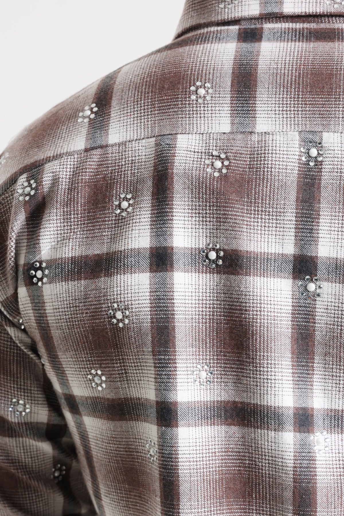 Rhinestone shirt - Brown