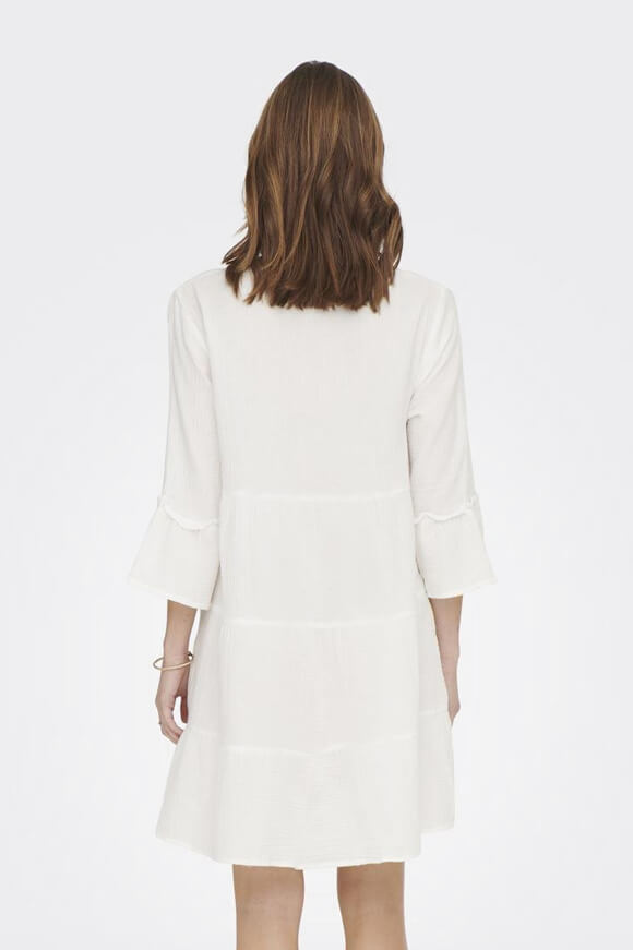 Mini abito in mussola Thyra Peplon - Cloud Dancer