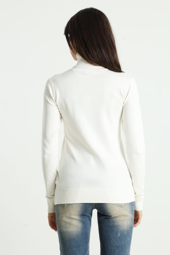 Maglia a maglia fine - Bianco crema