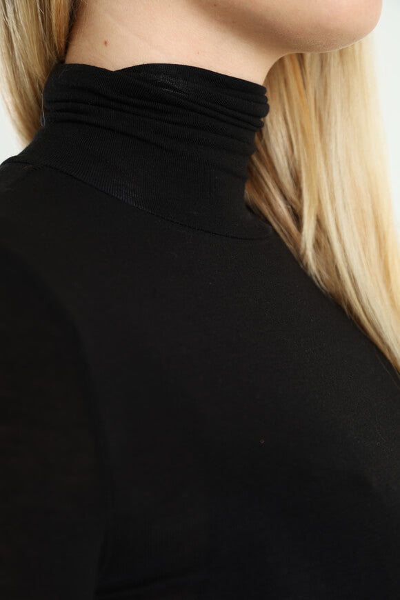 Shirt à col roulé manches longues - Noir