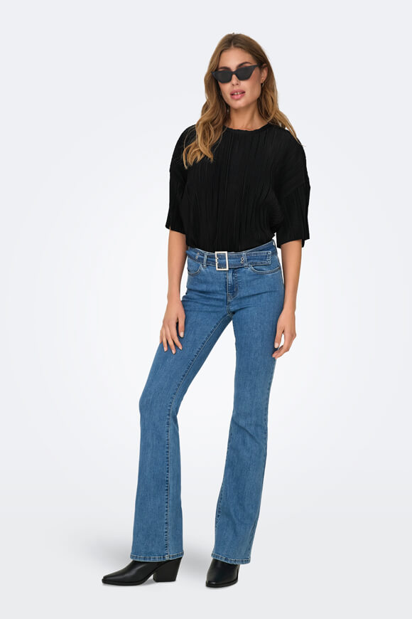 Ravenna Pleated T-Shirt - Black