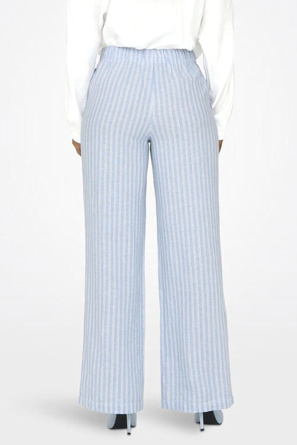 Caro pantalon en lin - Blissful Blue + Cloud Dancer