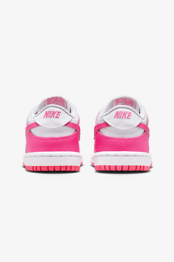 Baskets Dunk pour bébé - Blanc + Laser Fuchsia