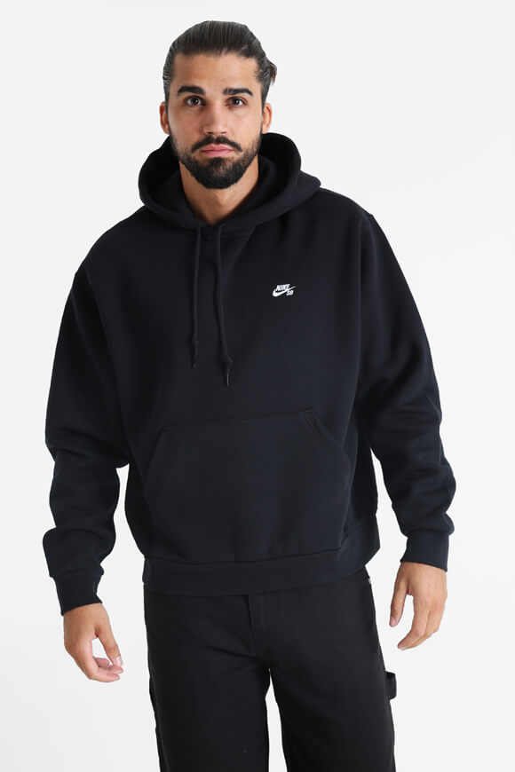 Fleece Oversize Kapuzensweatshirt - Black