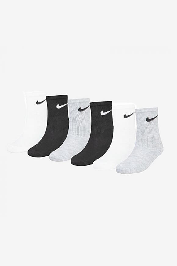Sechserpack Kids Socken - White + Grey + Black