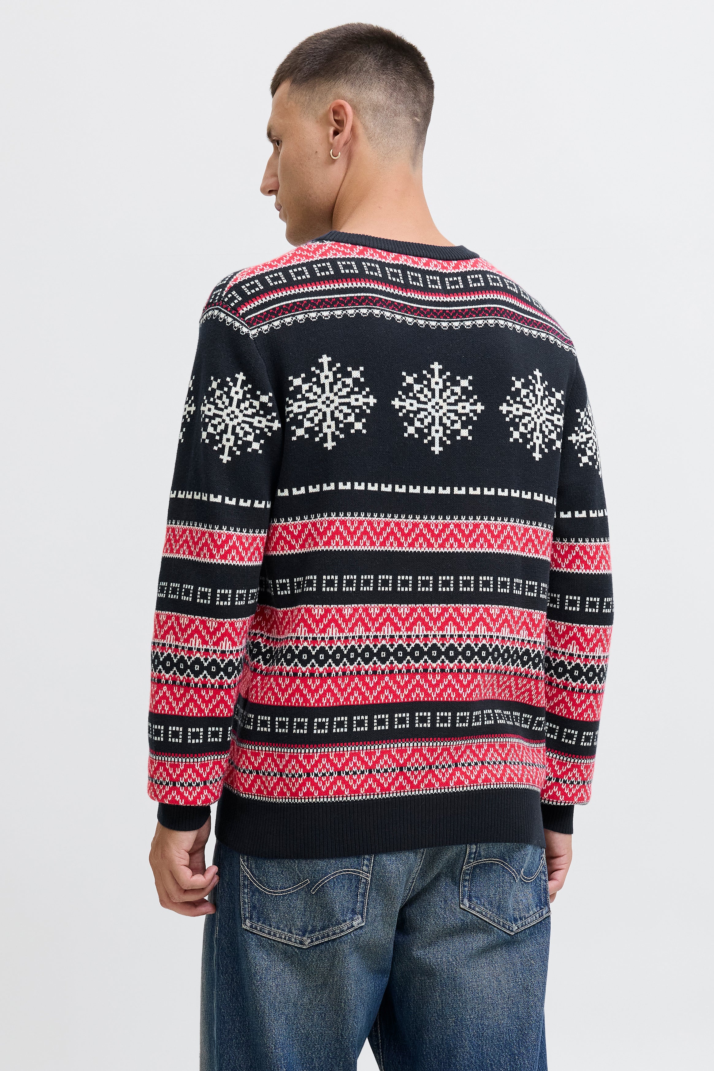 Pull de Noël en tricot - Sky Captain + Red