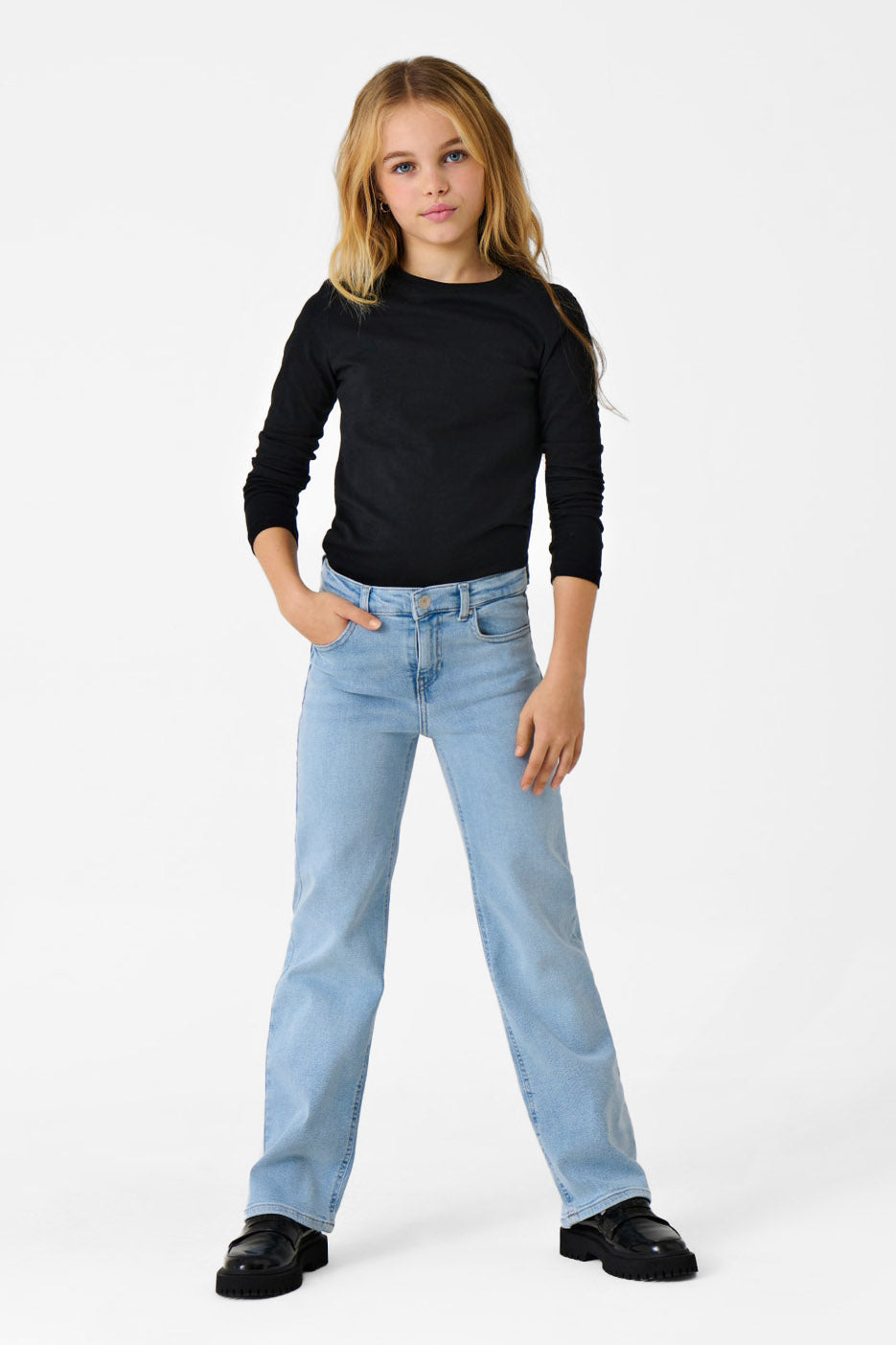 KOGJUICY jeans a gamba larga - Light Blue Denim