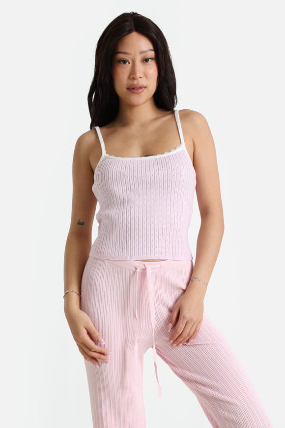 Knitted crop top - pink
