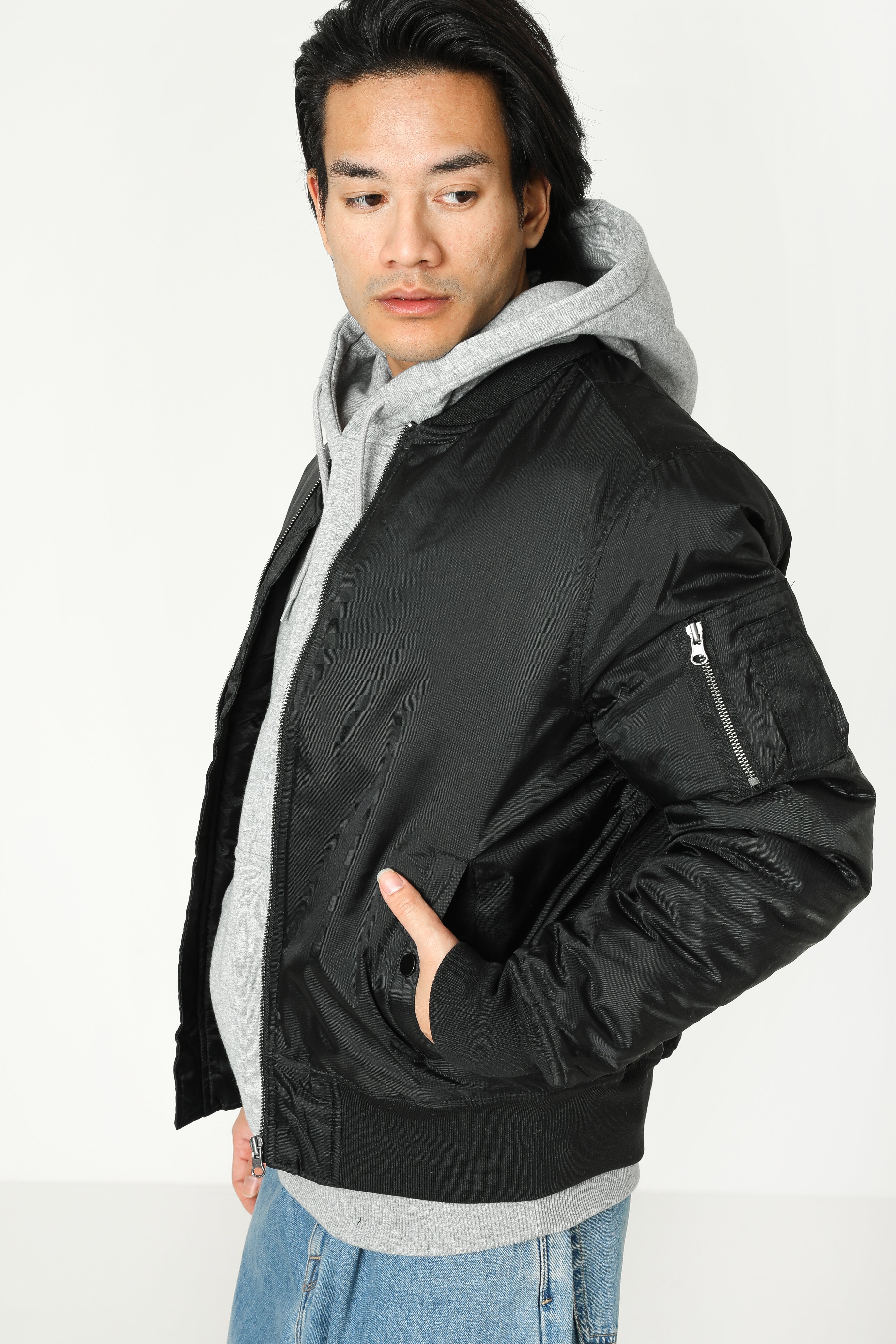 Veste aviateur matelassée - Noir