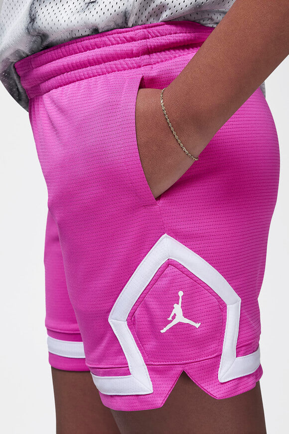 Diamond short en mesh - Fire Pink + White