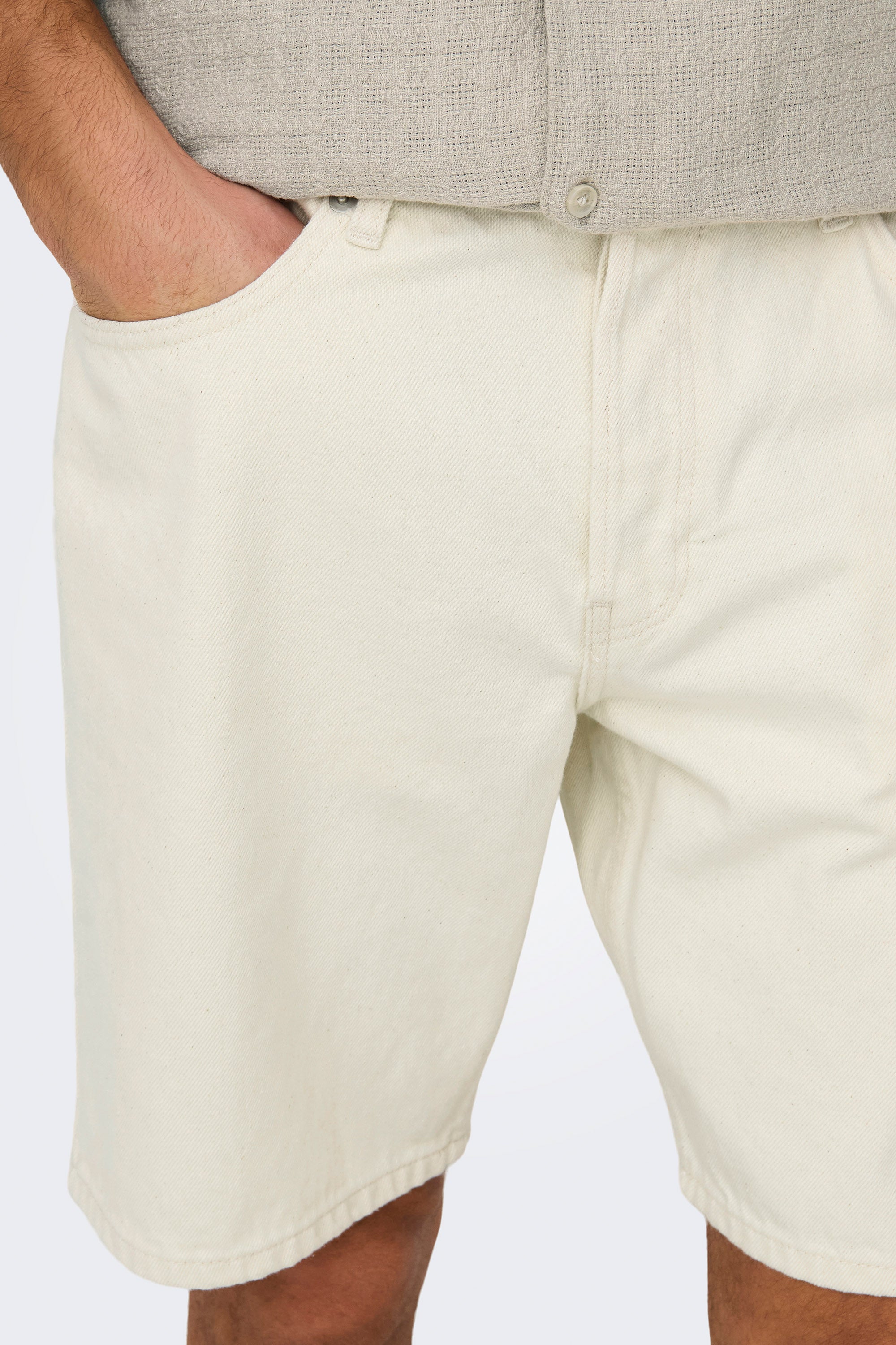 Edge short en jean - Ecru