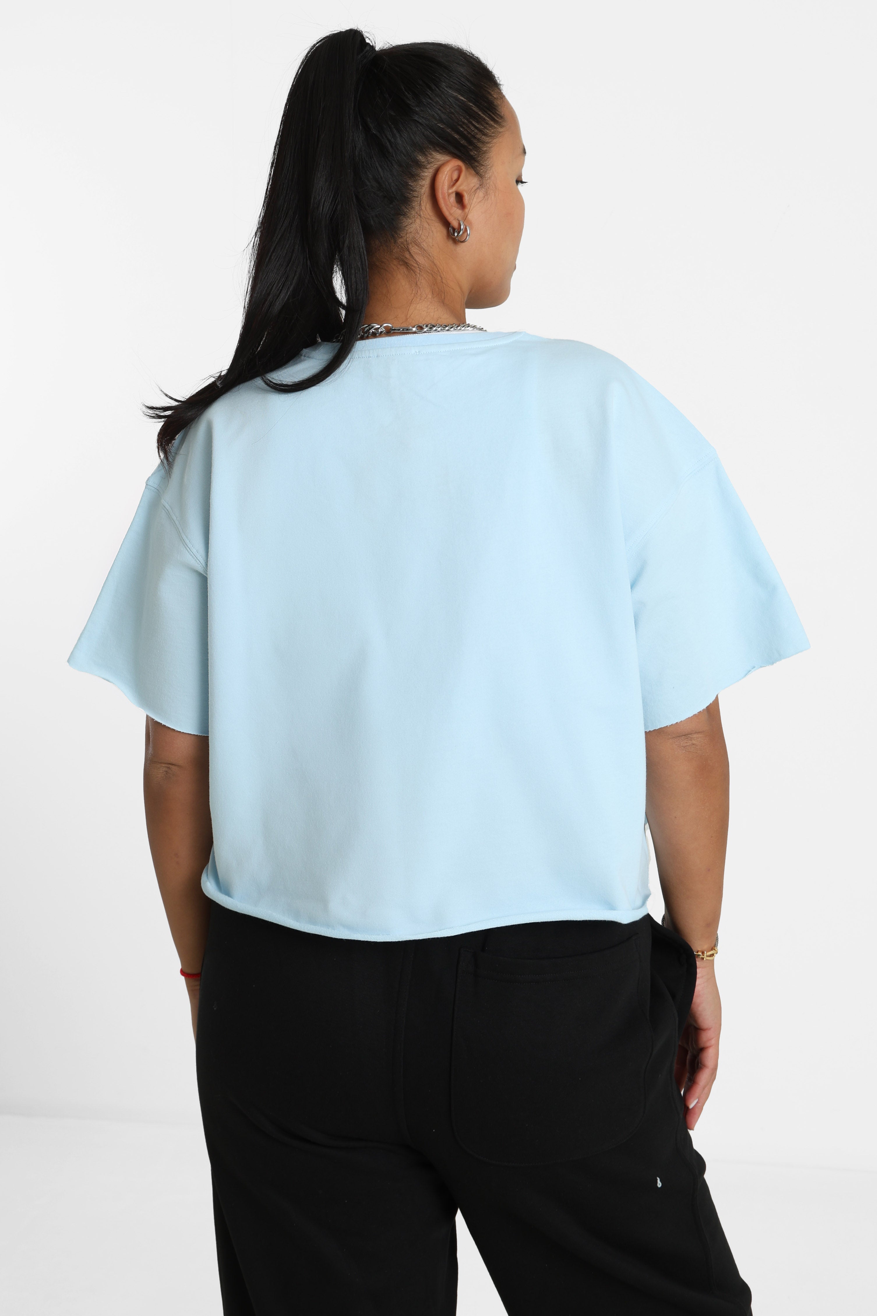 T-shirt ample - Bleu clair
