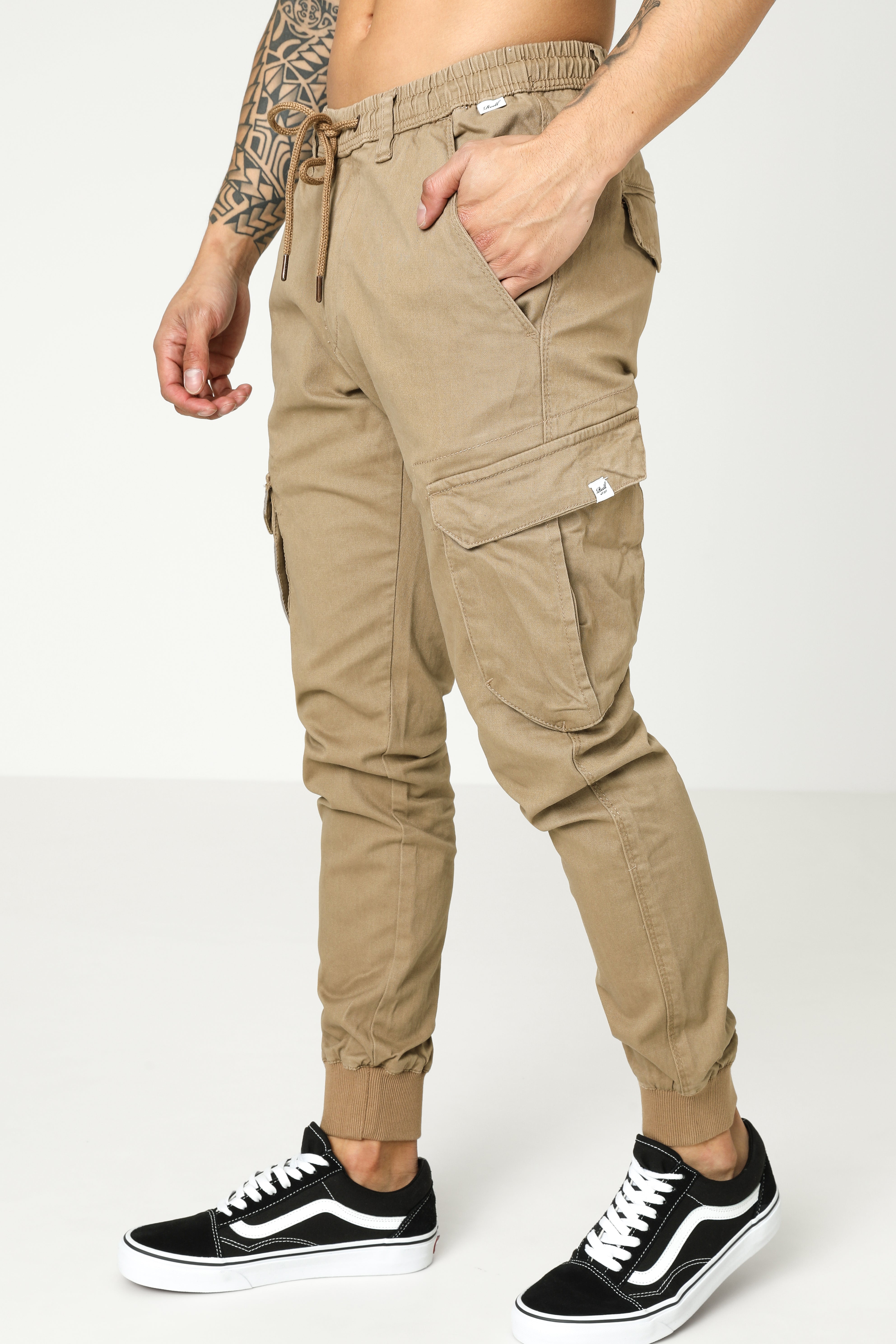 Reflex Rib Cargo Jogger Pant - Dunkel Sand
