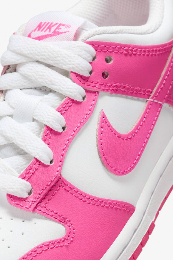 Baskets Dunk Kids - Blanc + Laser Fuchsia
