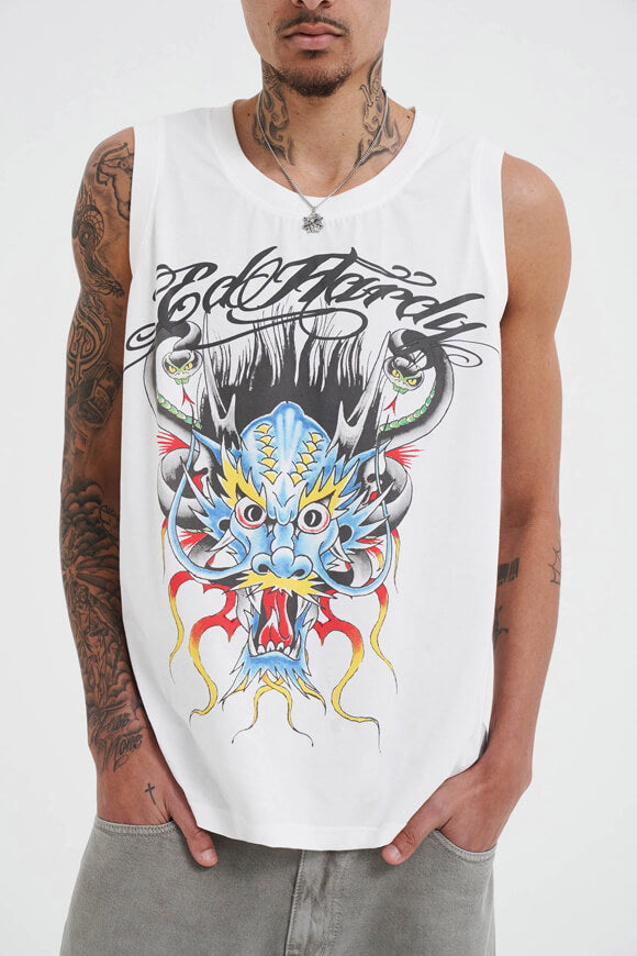 Medusa Drag Tanktop - White