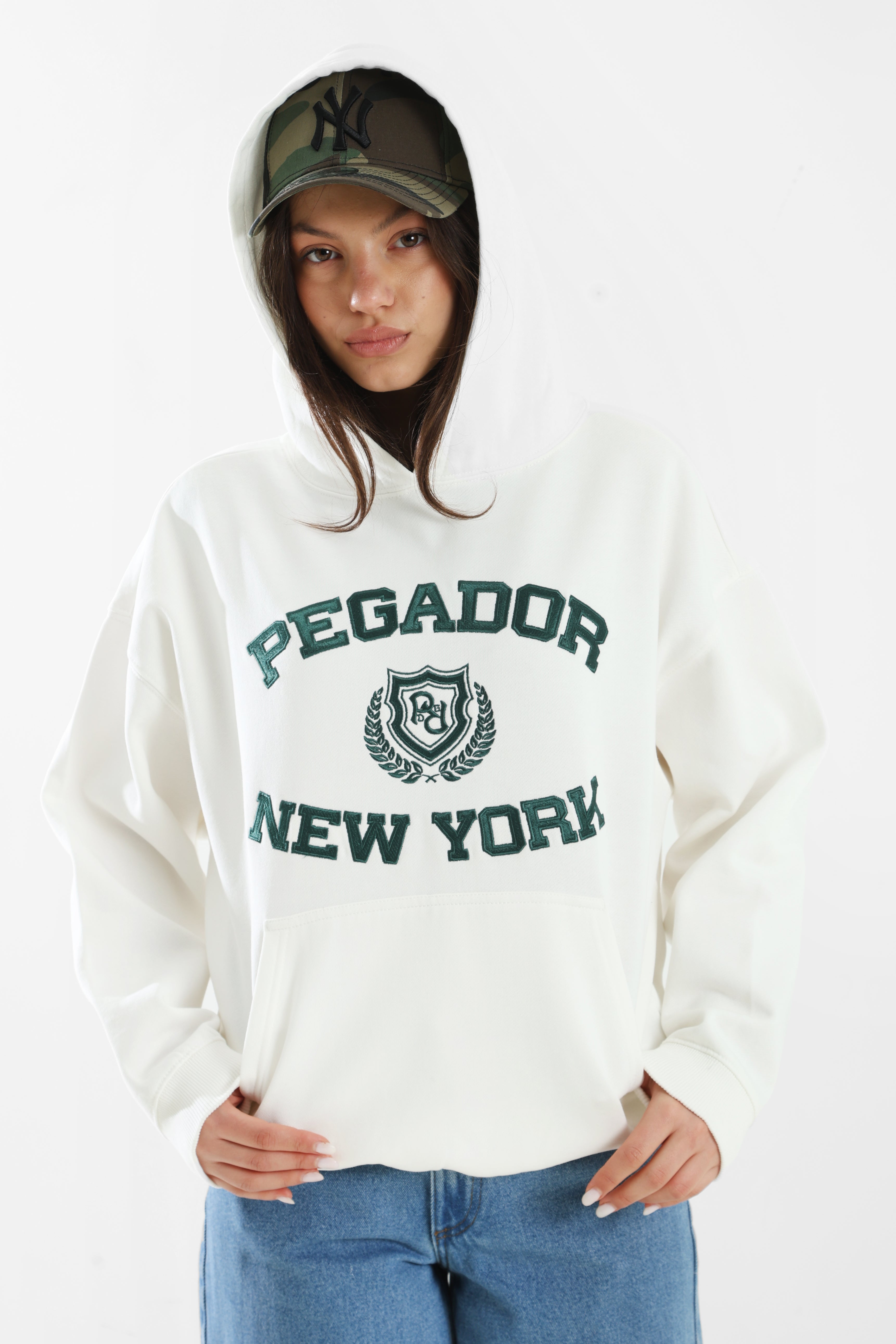 Frieda Oversize Kapuzensweatshirt - Warm White