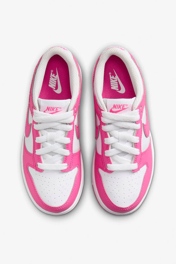 Baskets Dunk Kids - Blanc + Laser Fuchsia