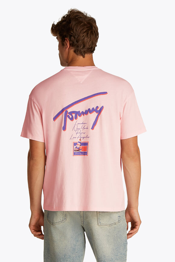 Loose Faded Graphic T-shirt - Precious Pink