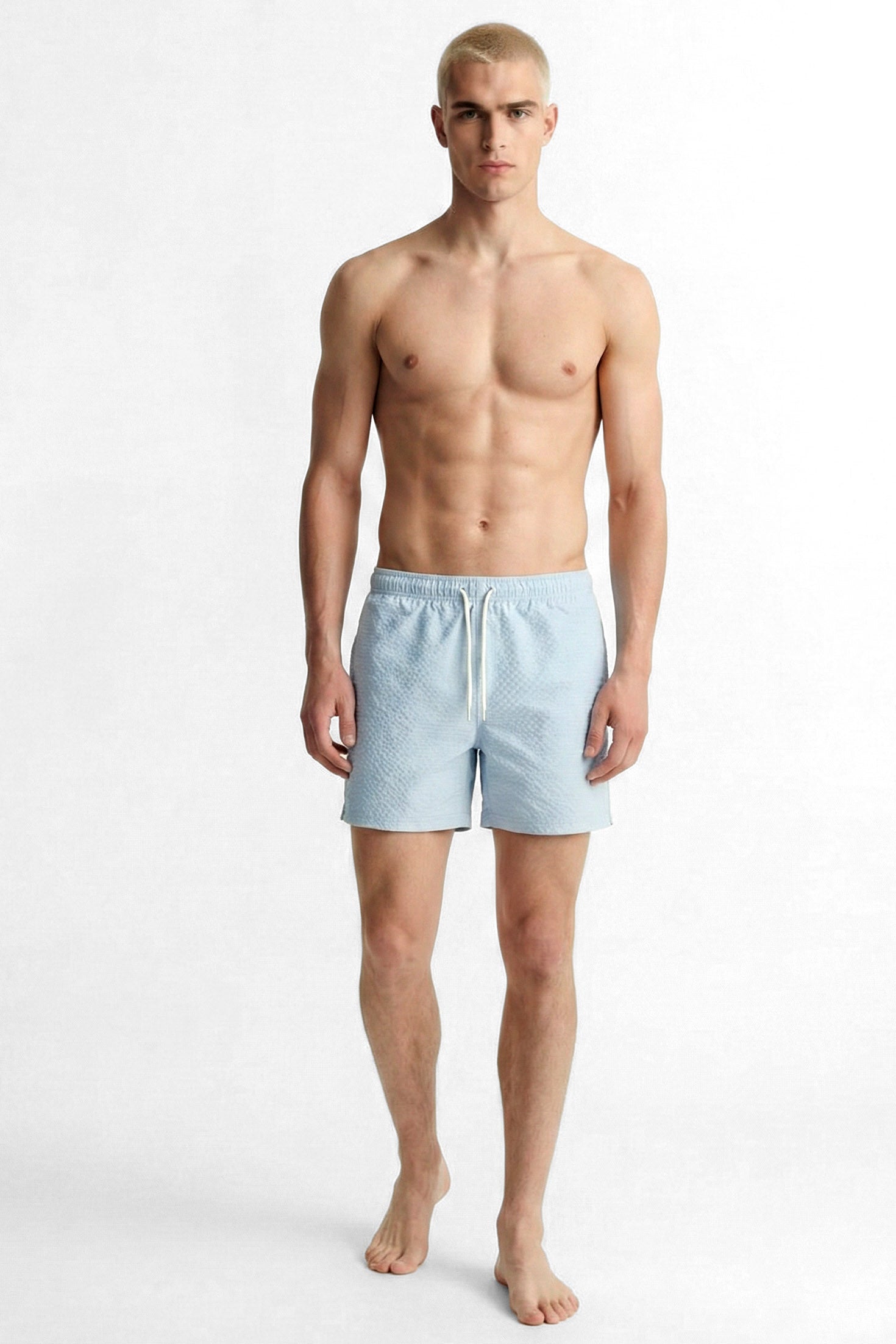 JPSTMAUI short de bain en seersucker - Celestial Blue