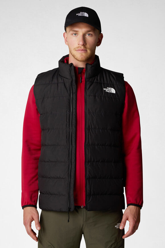 Gilet trapuntato in piuma - Nero