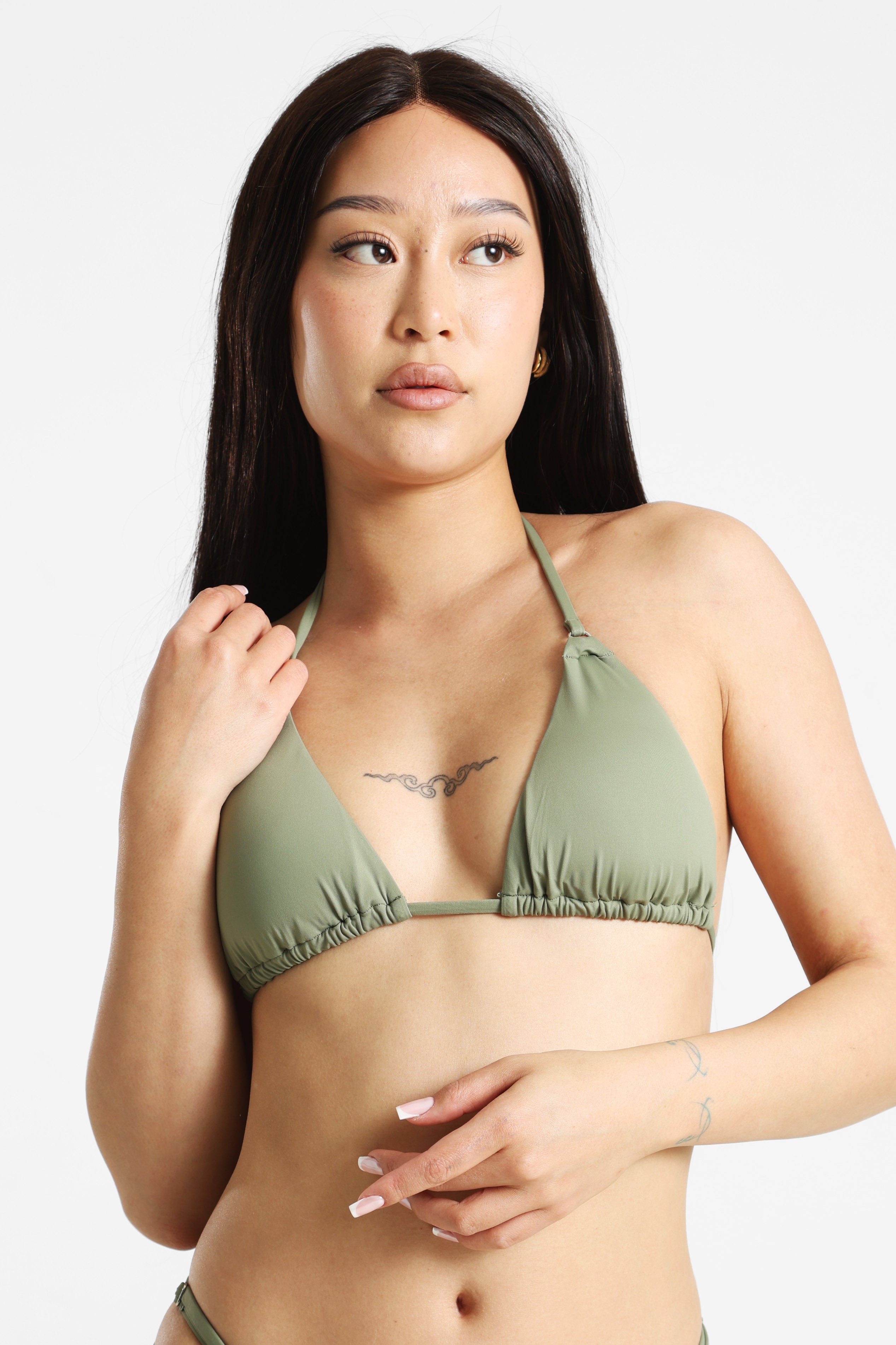 Triangle bikini top - Khaki