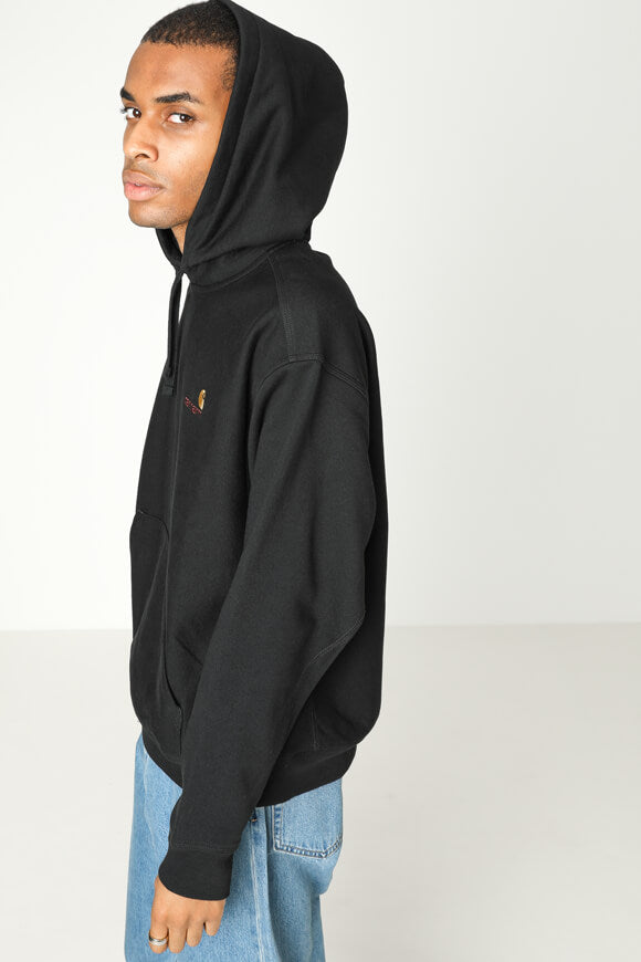 Sweat à capuche oversize American Script - Noir