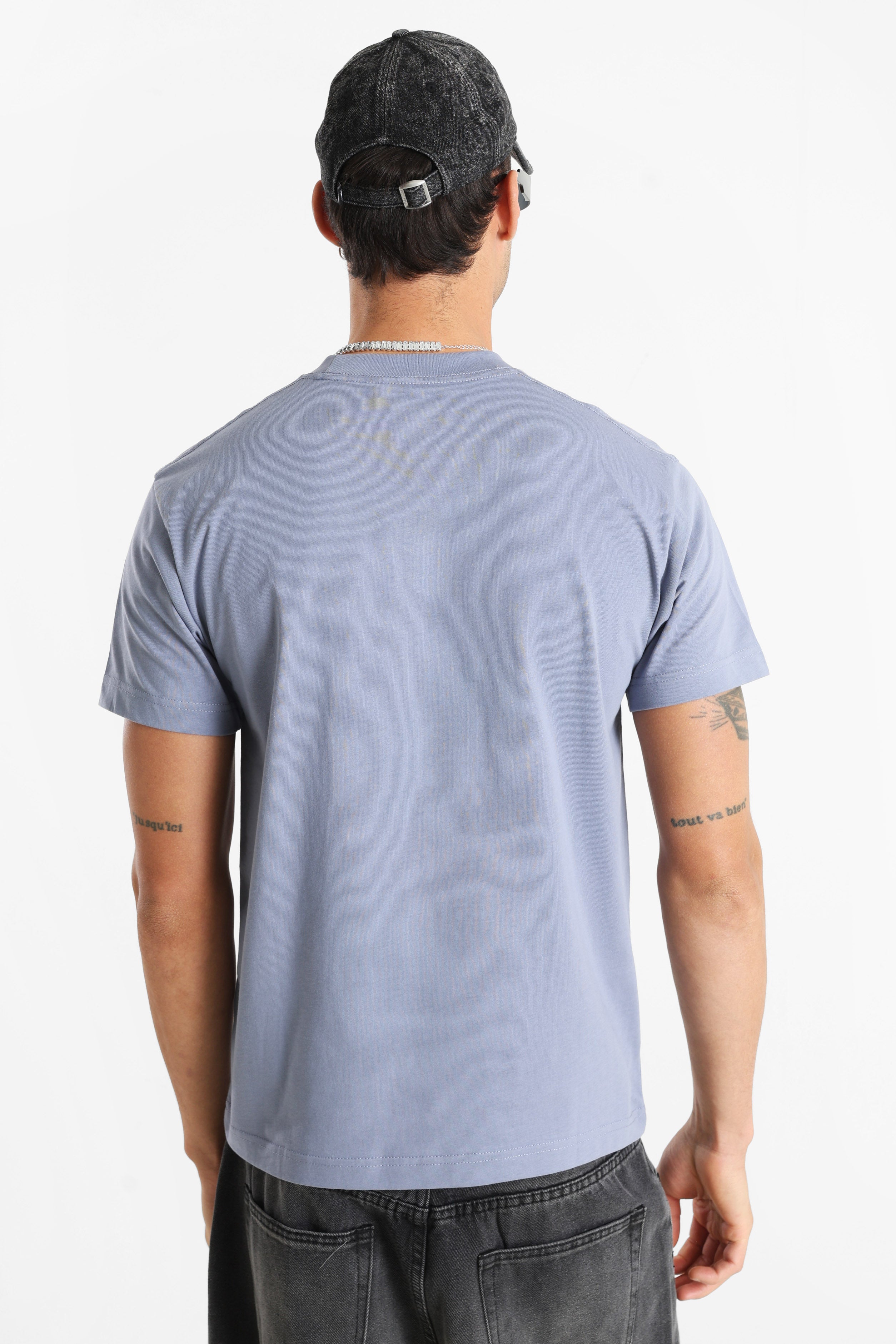 Left Chest T-Shirt - Glacial Slate