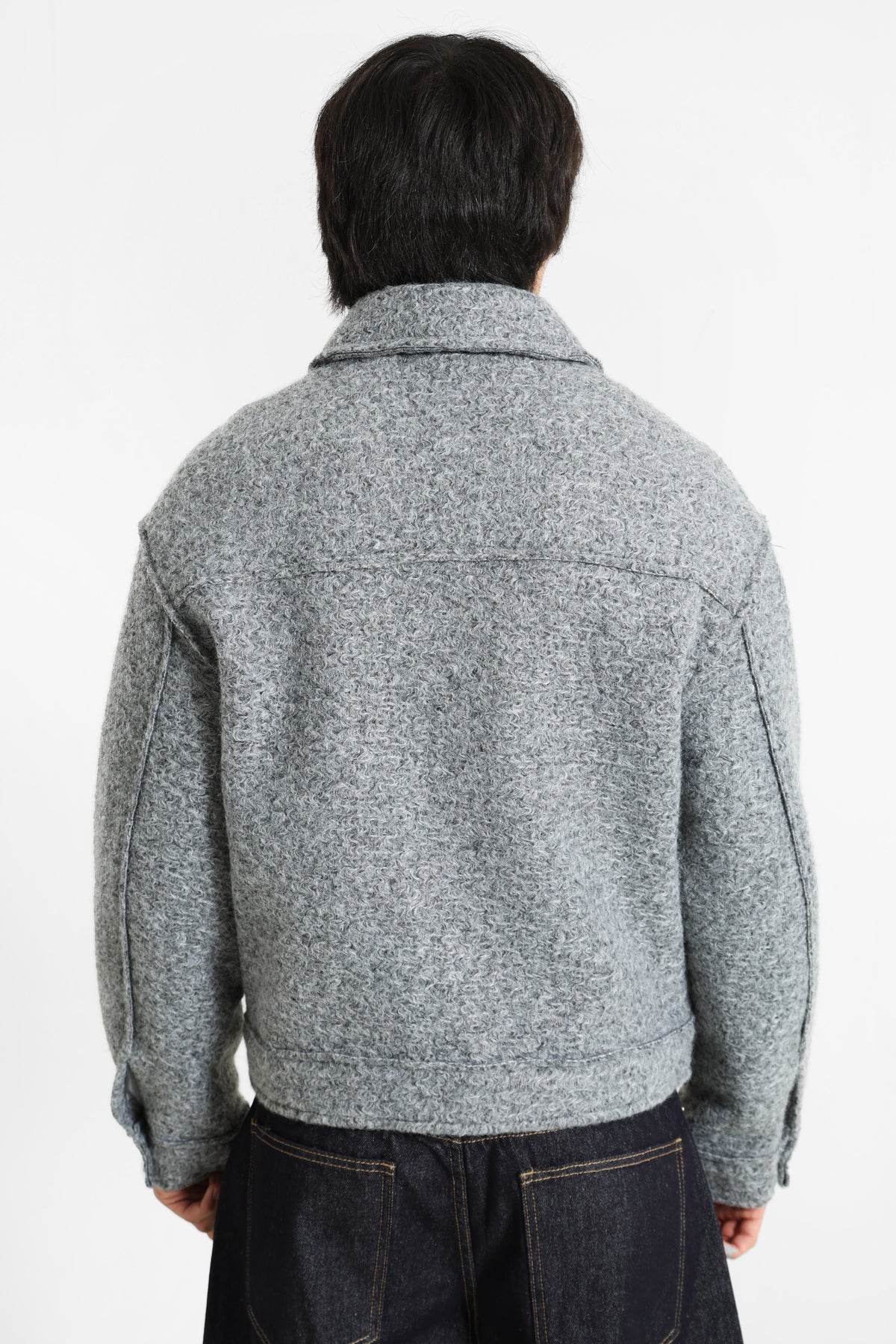 Veste en maille bouclée - Grey Heather