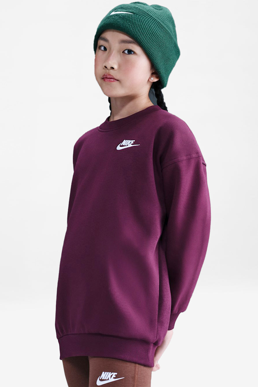 Sportswear Club Fleece sweatshirt ample - Bordeaux